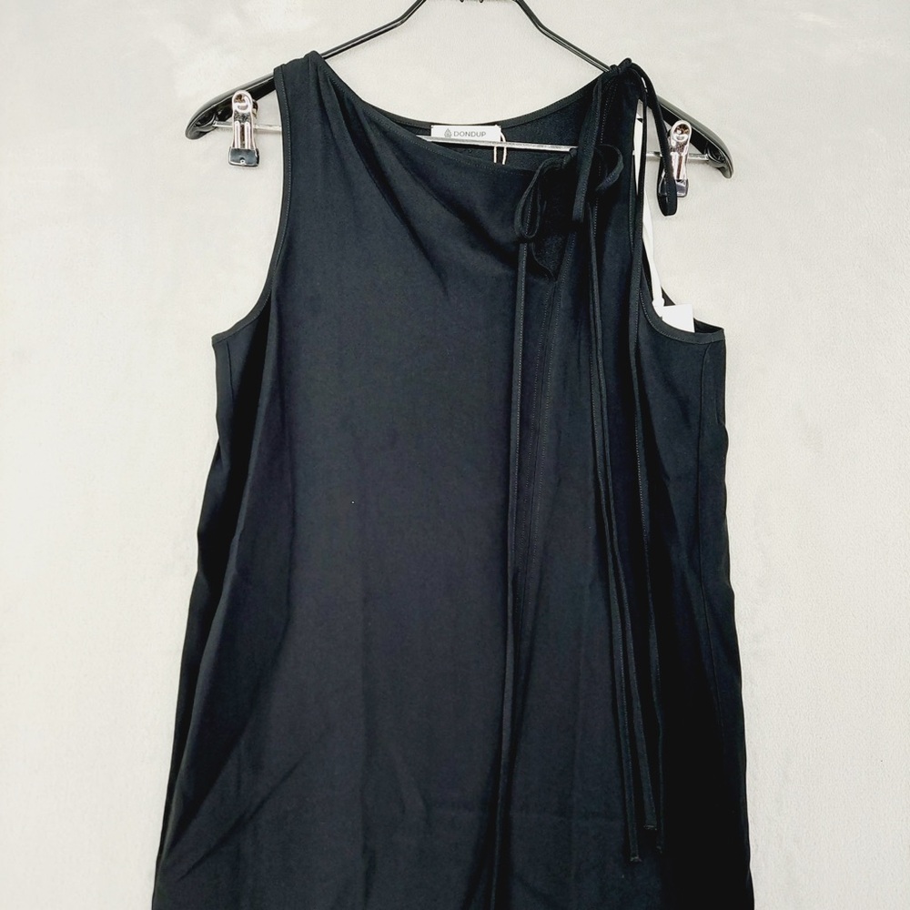 NEW Dondup Black Sleeveless Bow Neck Maxi Shift Dress P1878 - Picture 3 of 10